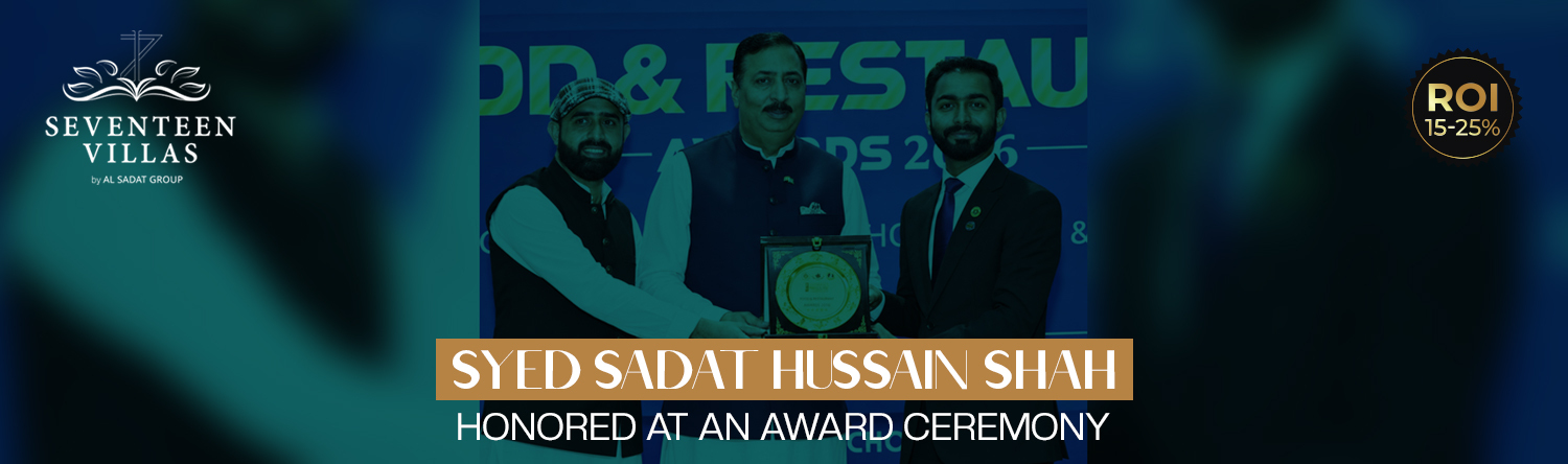 Syed Sadat Hussain Shah Honored at an Award Ceremony